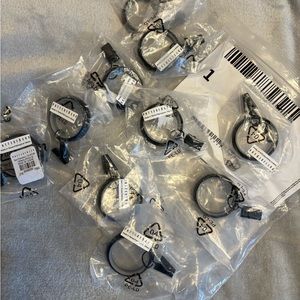 Pottery Barn .75” Quite Glide Clip Rings - Cast Iron Black / Set of 10